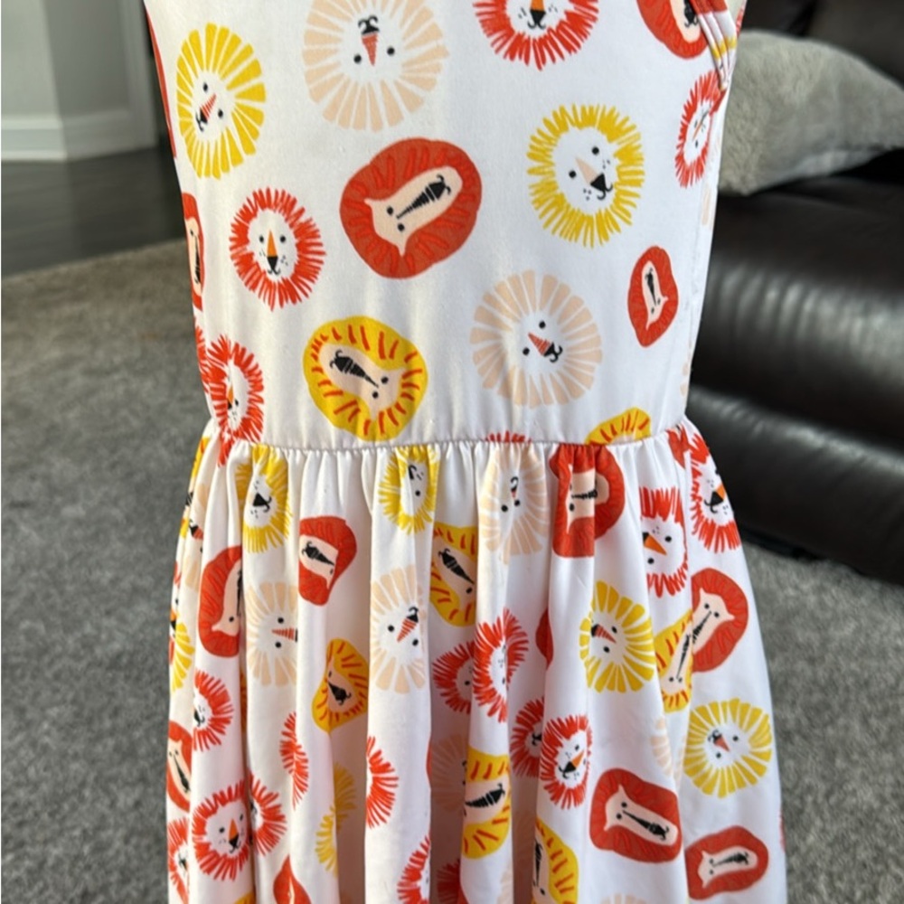 Dot Dot Smile Vibrant Lion Print Dress